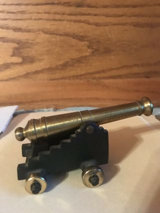 Mount Vernon VA Brass Cast Iron Mini Cannon Brass Cannon and Wheels 3