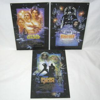 8.  5 " X 13 " Star Wars Trilogy Tin Metal Movie Poster Wall Signs Open Road