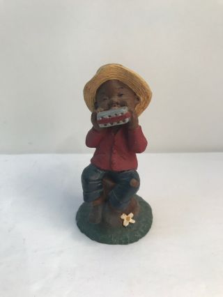 Child Figurine Boy Harmonica Hat Stump Possible Martha Holcombe All God Children