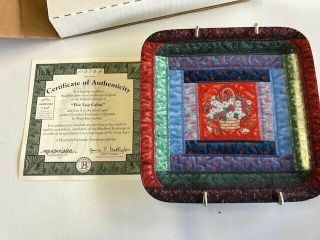 Cherished Traditions Quilt Plate The Log Cabin 3 Third Mary Ann Lasher - B10