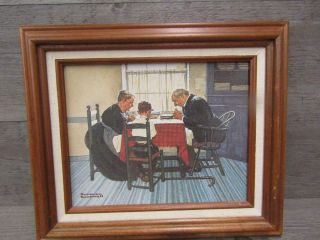 Norman Rockwell Gallery Framed Print On Canvas Family Grace W/coa