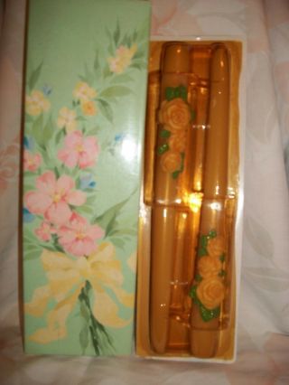 Avon Flower Fancy Floral Medley Fragranced 10 Inch Taper Candles