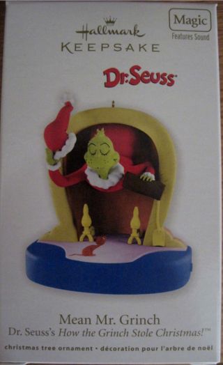 2011 Hallmark Grinch Ornament " Mean Mr.  Grinch " Dr.  Seuss