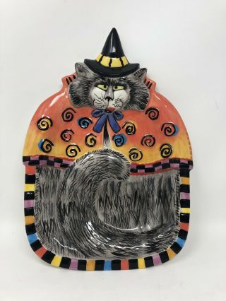 Fitz And Floyd Essentials Kitty Witches Candy Dish Halloween Cookie Plate