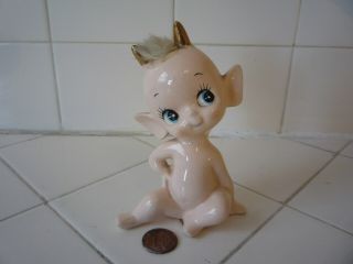 Vintage 1950s LEFTON Japan Baby Devil Ceramic Figurine CUTE 2