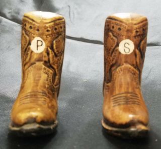 Vintage Cowboy Boots Salt And Pepper Shakers