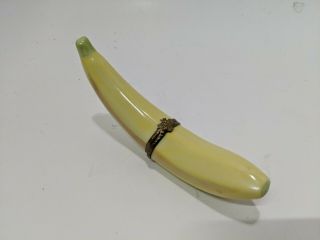 Peint Main Limoges Trinket - Banana