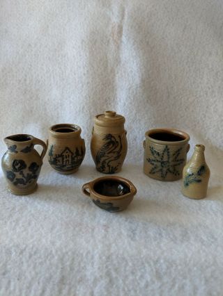 Miniature Pottery Crocks,  Wisconsin Pottery 1988