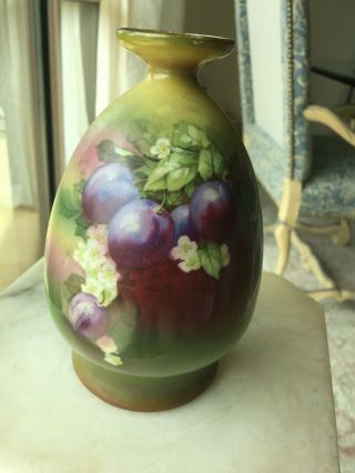 Vintage Art Nouveau Hand Painted Vase