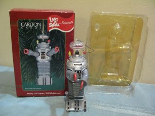 1999 Carlton Cards Lost In Space Sound Merry Christmas,  Will Robinson Ornament