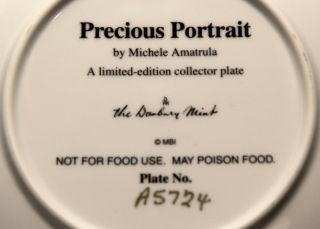Precious Portrait Collector Plate by Michele Amatrula for The Danbury 3