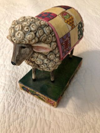 Jim Shore 2003 Heartwood Creek Figurine Peace in the Valley Curly Sheep Quilt 2