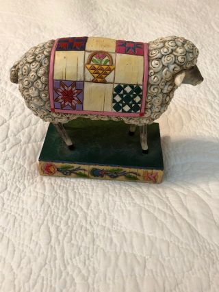 Jim Shore 2003 Heartwood Creek Figurine Peace in the Valley Curly Sheep Quilt 5
