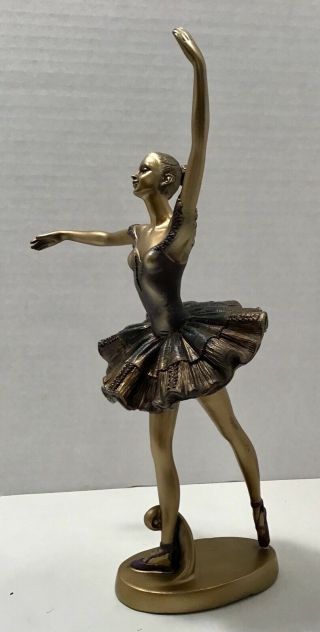 SEYMOUR MANN BALLERINA STATUE ballet dancer statuette Degas blue bronze 80s 3