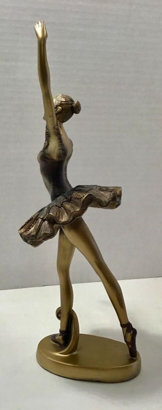 SEYMOUR MANN BALLERINA STATUE ballet dancer statuette Degas blue bronze 80s 6