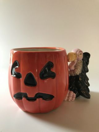 Fitz And Floyd - 1988 - Halloween Buzzard Jack - O’ - Lantern - Coffee Mug