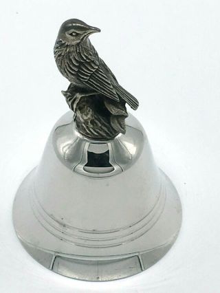 Danbury Bell Silverplate Pewter Songbird Wood Thrush Bird
