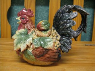 Fitz And Floyd Classic Rooster Tea Pot