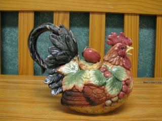Fitz and Floyd classic Rooster tea pot 2