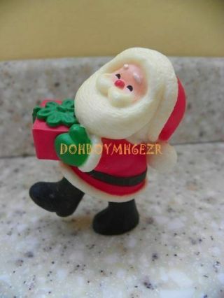 Hallmark Merry Miniatures 1980 Santa Walking With Gift Christmas
