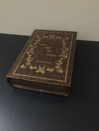 Vintage Gone with the Wind Cover Faux False Book Jewelry Hidden Box 3