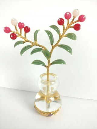 Imperial Flowers By Joan Rivers - Cranberry Sprig With Stand Lavender & Jade