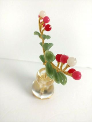 Imperial Flowers By Joan Rivers - Cranberry Sprig With Stand Lavender & Jade 2
