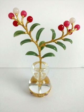 Imperial Flowers By Joan Rivers - Cranberry Sprig With Stand Lavender & Jade 3