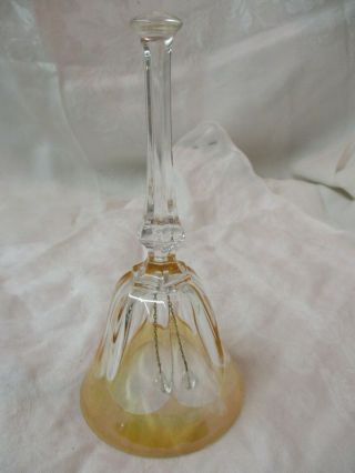Vintage Crystal Amber Yellow To Clear Bell