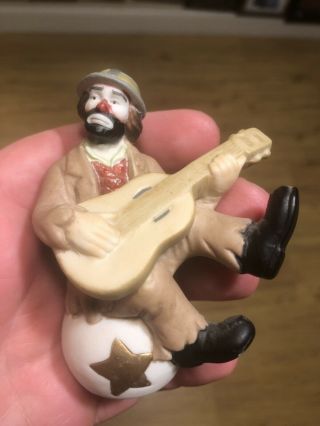 Flambro Emmett Kelly Figurine With Guitar