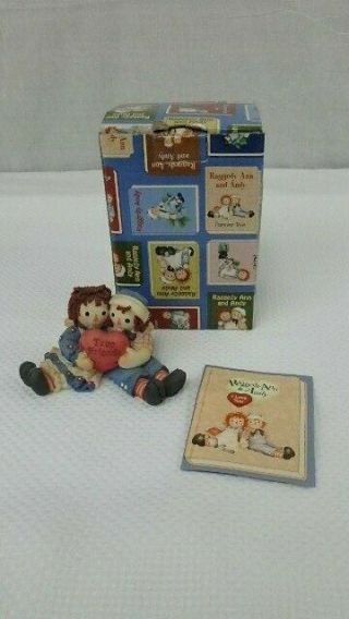 Simon & Schuster Enseco Raggedy Ann And Andy Figurine " True Friends " Collectible