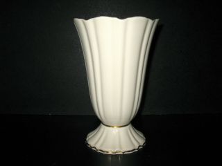 Lenox China Symphony Vase Hand Decorated W/ 24k Gold Made In Usa Euc