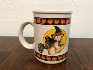 Lucy & Me Lucy Rigg Enesco Halloween Teddy Bear Witch Coffee Mug Cup