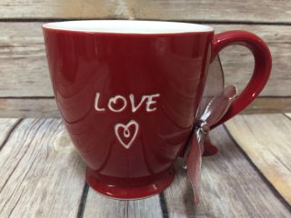 Starbucks Coffee Mug Red Love Charm Heart Ceramic