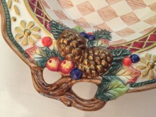 Fitz and Floyd Classic,  Christmas Bowl - Berries,  Pinecones,  Oranges 2