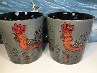 Rooster Coffee Mug Set Of 2 Great Gatherings Dish/micro Safe
