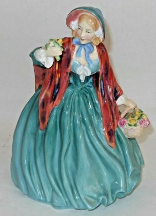 Royal Doulton Figurine Lady Charmian W/ Flower Basket Made In England