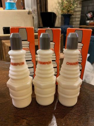 Avon Champion Spark Plug Decanters 3 W Boxes Full