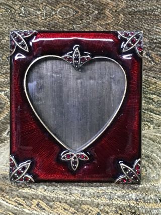 Jay Strongwater Heart Picture Frame,  3 " X 2 3/4 "