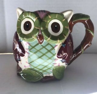Coffee Mug - Pier 1 Imports - Hand Painted " Olli The Owl”