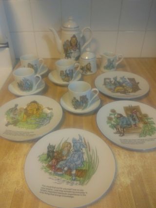 Wizard Of Oz Tea Set Reutter Porcelain 1991