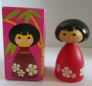Vintage Avon Small World Asian Girl Doll Cream Lotion Bottle Empty