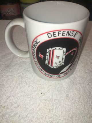 Vintage Strategic Defense Initiative " Star Wars " Shield Logo Coffee Mug Cup