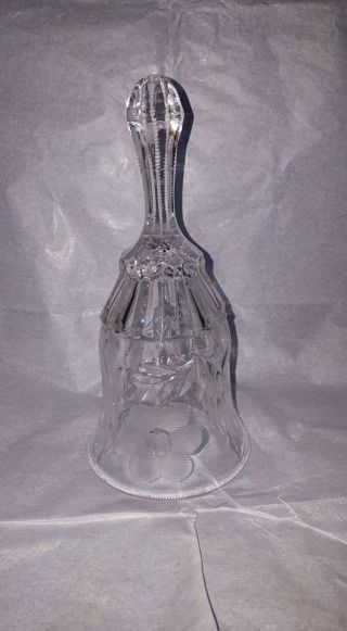 Decorative Pressed Etched Glass Bell