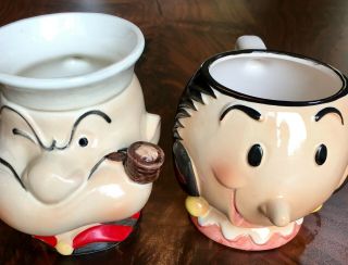 Popeye And Olive Oil Ceramic Mugs