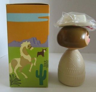 Vintage Avon Small World American Cowgirl Doll Cream Lotion Bottle 3
