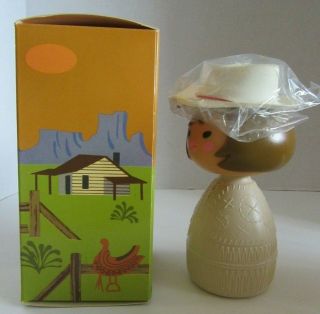 Vintage Avon Small World American Cowgirl Doll Cream Lotion Bottle 5