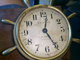 Waltham ships clock w/Barometer or restore 5