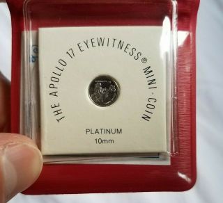 Franklin Apollo 17 Eyewitness Mini Coin Platinum 10mm With Great Shape