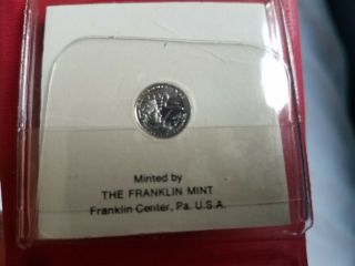 Franklin Apollo 17 Eyewitness Mini Coin Platinum 10mm with Great Shape 2